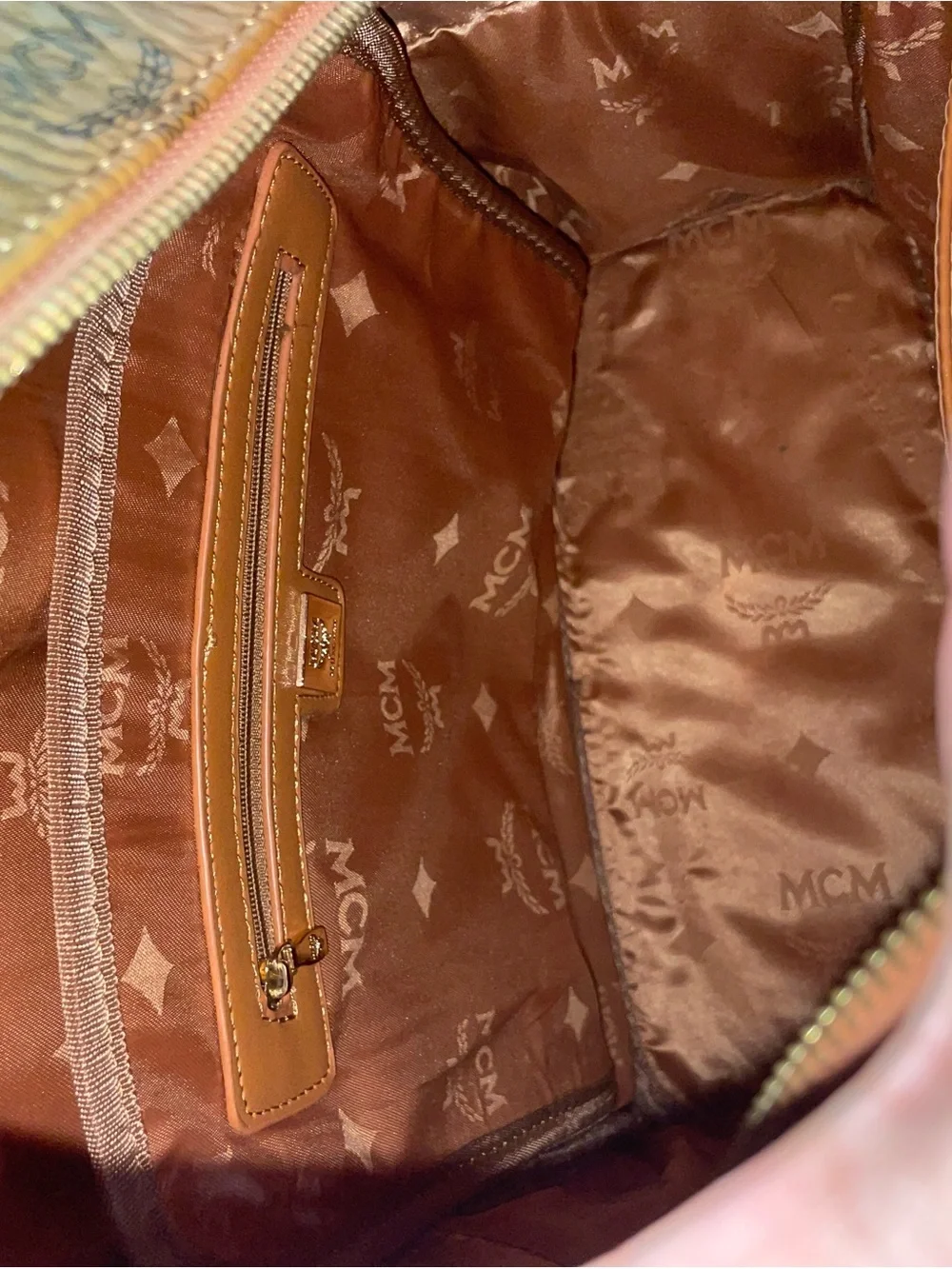 MCM Cognac Visetos Backpack (unisex )